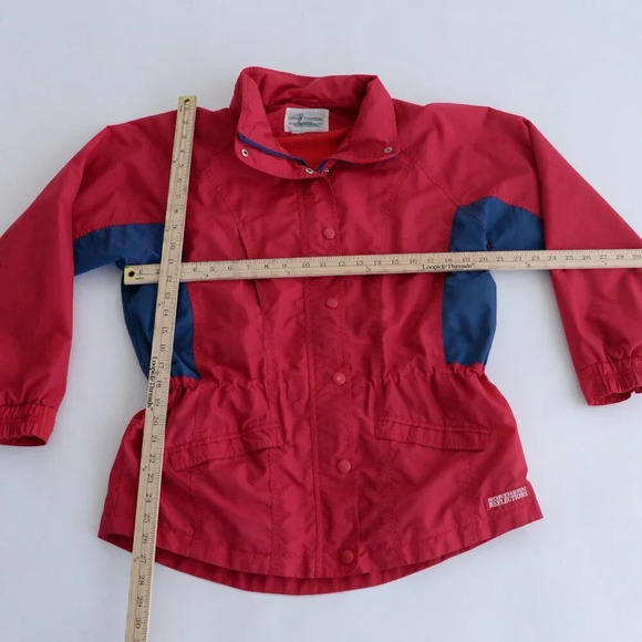 Vintage Northern Reflections Cottage Essentials Red w Blue Zip Up Hood Jacket M - Picture 4 of 13
